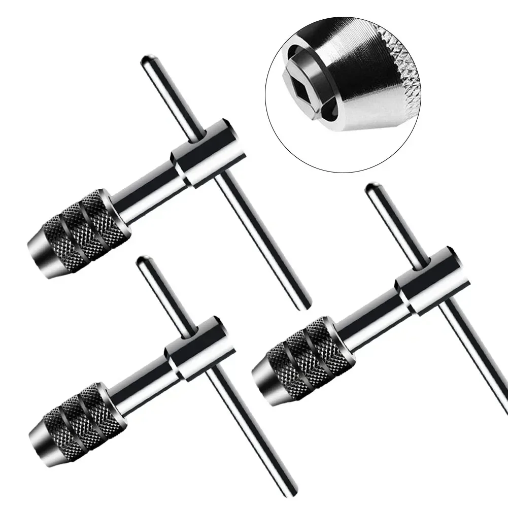 1pc Adjustable T Type Tap Wrench Hand Thread Tap Holder M3-M6 M5-M8 M6-M12 T-Handle Wrench Ratcheting Tap Wrenches Hand Tool