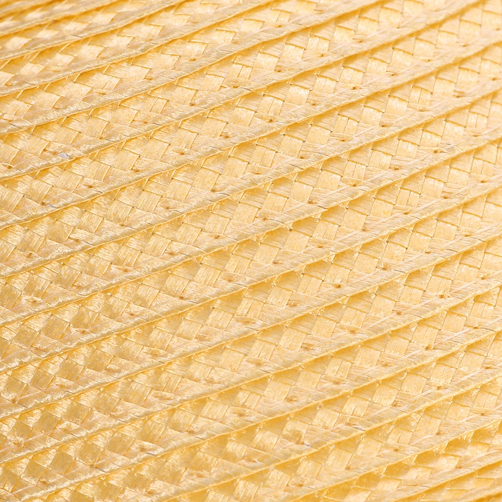 

5pcs DIY Kids Craft Yellow Beach Sun Children Vacation Kids Diy Straw Hat Gift Summer Art Diy Straw Hat Supplies