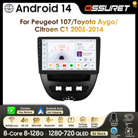 10.1 OSSURET 2DIN Car Radio for Peugeot 107 2005 - 2014 Citroen C1 Toyota Aygo Multimedia GPS Navigation CarPlay video Stereo 4G