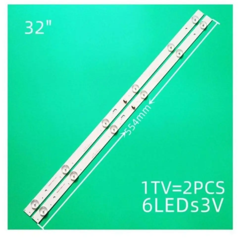 New 2pcs/Kit LED strips for THOMSON 32‘’ TV T32D16DH 01B T32D16DH 01W JL.D32061330 004AS M 4C LB320T JF3 4C LB320T JF4