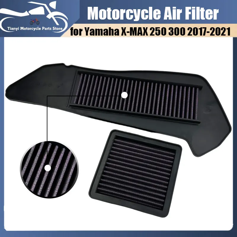 

Motorcycle Air Filter For Yamaha MAX250 XMAX300 X-MAX250/300 Air Filter 2017-2021 Motorbike Engine Parts Air Intake Cleaner