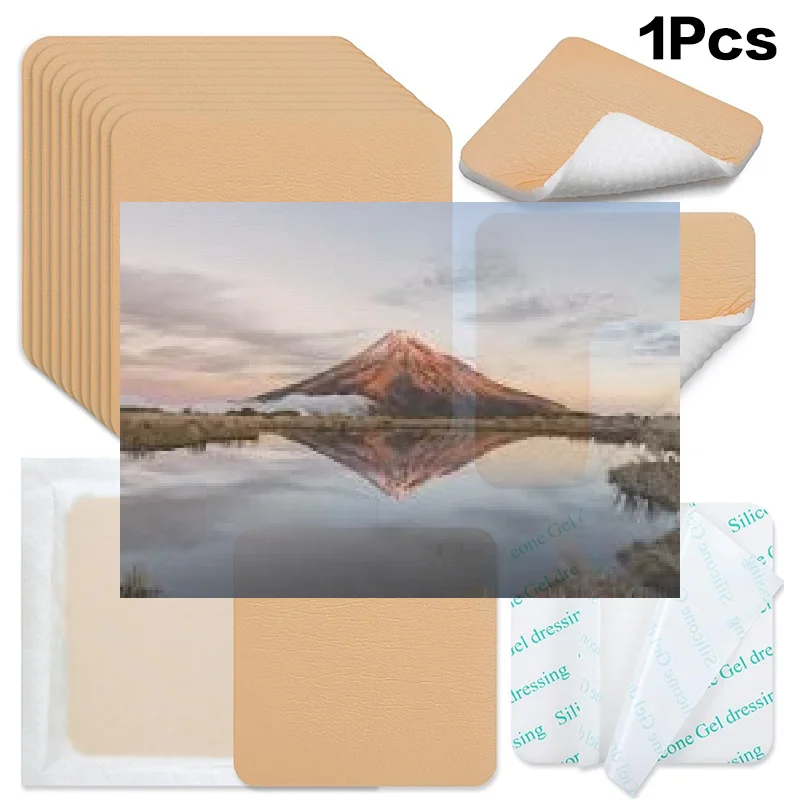 

1 шт. безрамочная пенопластовая повязка, водонепроницаемая и высокоабсорбирующая, квадратной формы, для ухода за ранами, силиконовая пенопластовая подушечка для первой помощи