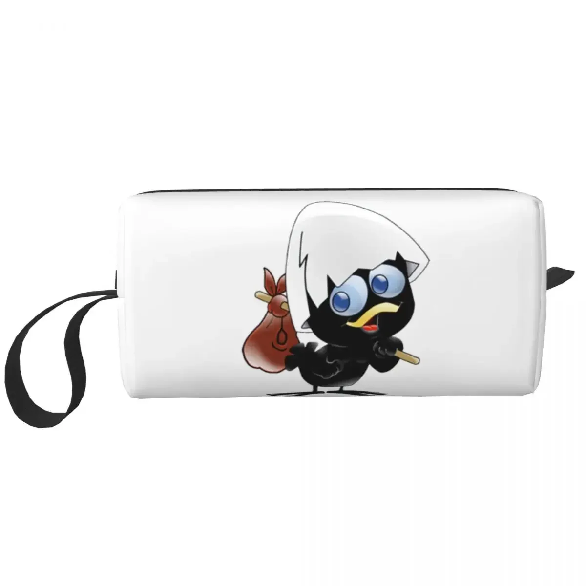 Cartoon Black Chick Calimero Large Makeup Bag Waterproof Pouch Travel Cosmetic Bags Portable Toiletry Bag for Unisex