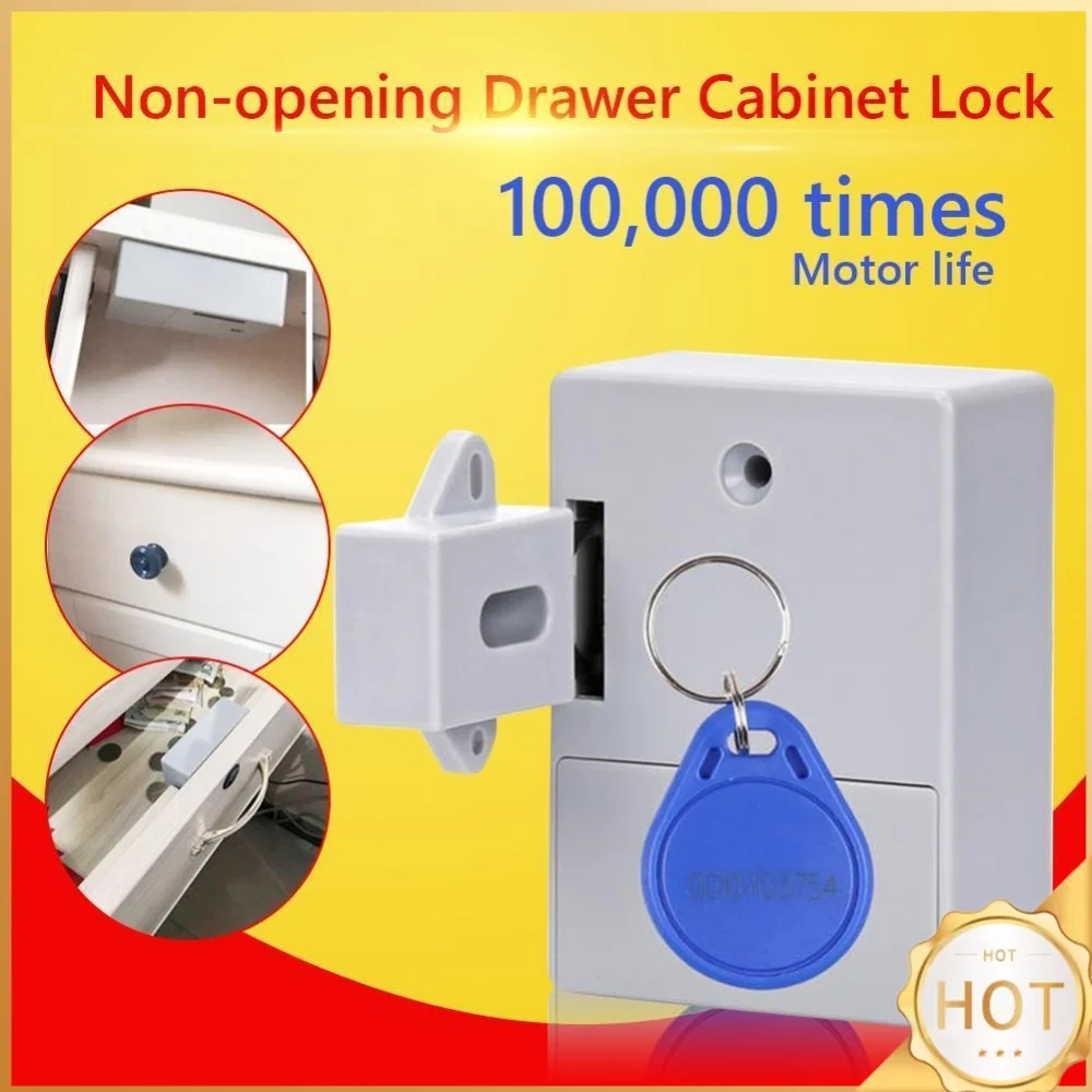 T3 Invisible RFID Smart Sensor Cabinet Locker Wardrobe Shoe Drawer Door Lock