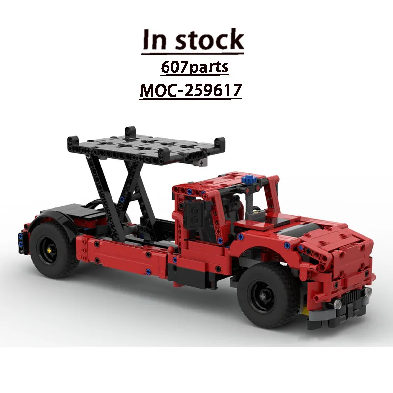 

MOC-259617 New Classic Cargo Catering Truck Building Block Model 607 Parts Boys Children Birthday Building Block Toy Gift