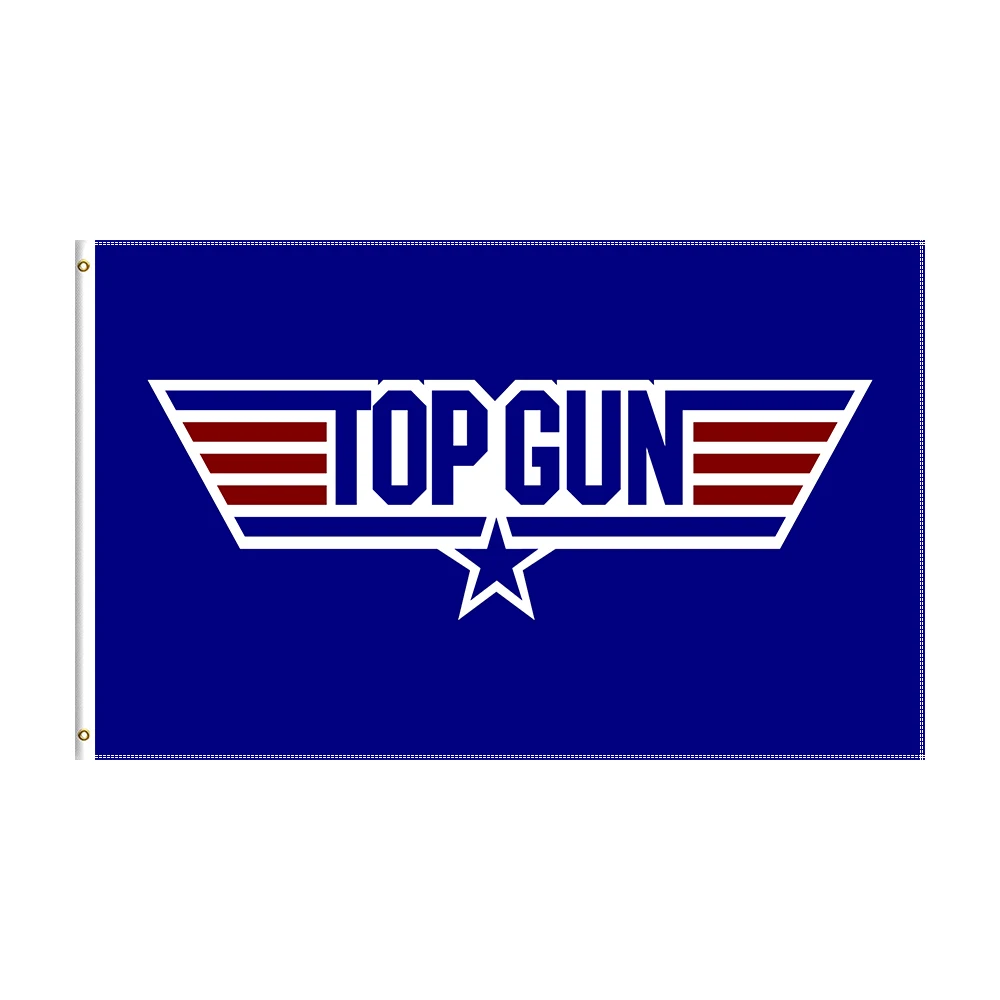 Poliéster Impresso Game Banner para Decoração, TOP GUNS Flag, 3x5 ft