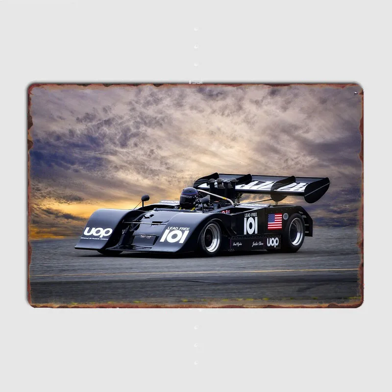 1972 الظل Mk III Can Am سيارة رياضية كلاسيكية ريترو المشارك المعادن الملصقات سيارة نادي ديكور المنزل بار تسجيل حانة غرفة ديكور جدار ديكور #1