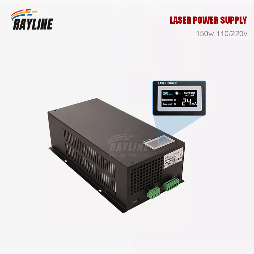 150W CO2 Laser Power Supply with Display for CO2 Laser Engraving Cutting Machine 110/220V Laser Generator