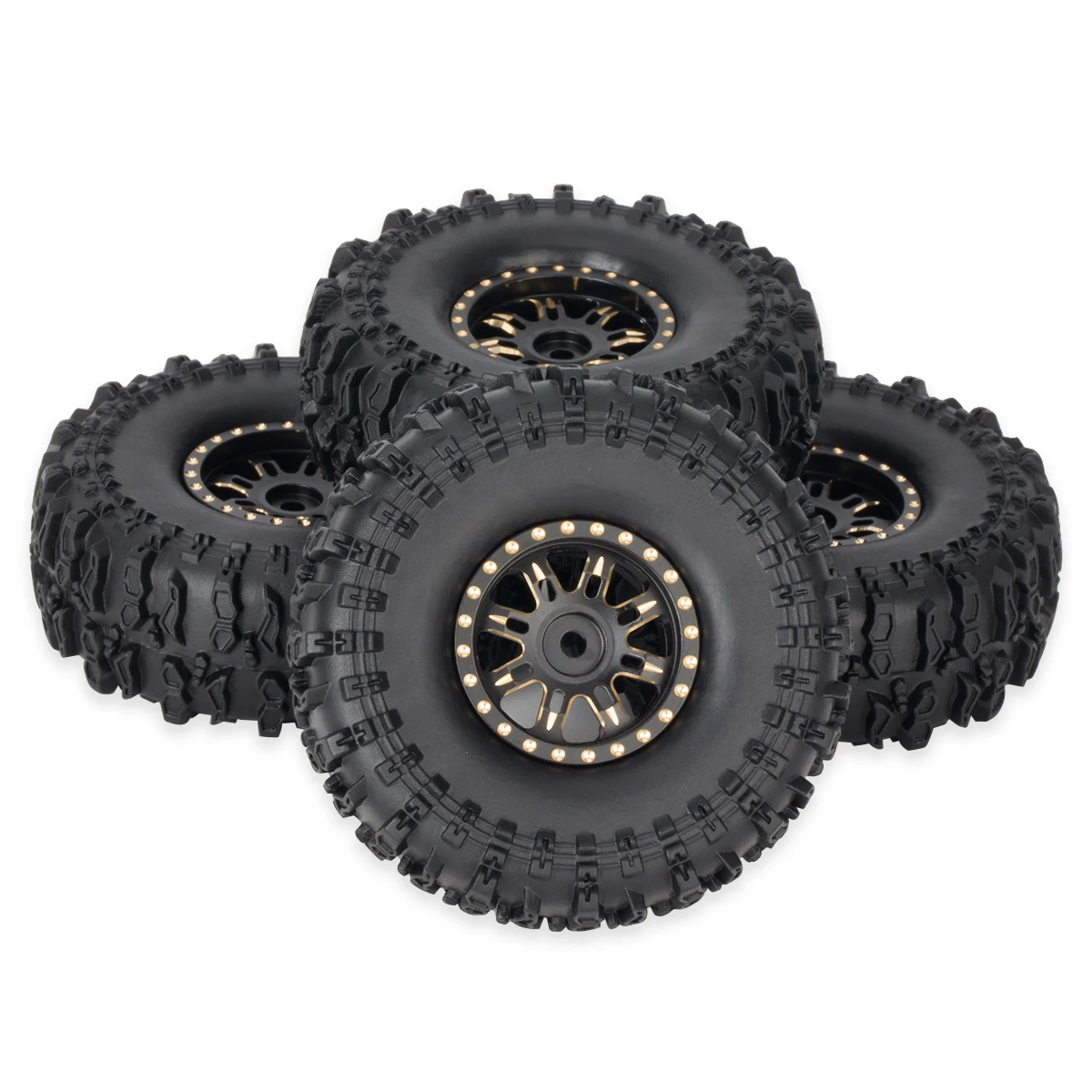 1 مجموعة 62 مللي متر 1.0 ''النحاس Beadlock محور عجلات الحافات الإطارات مجموعة ل 1/24 RC الزاحف سيارة محوري SCX24 AX24 FCX24 ترقيات أجزاء #4