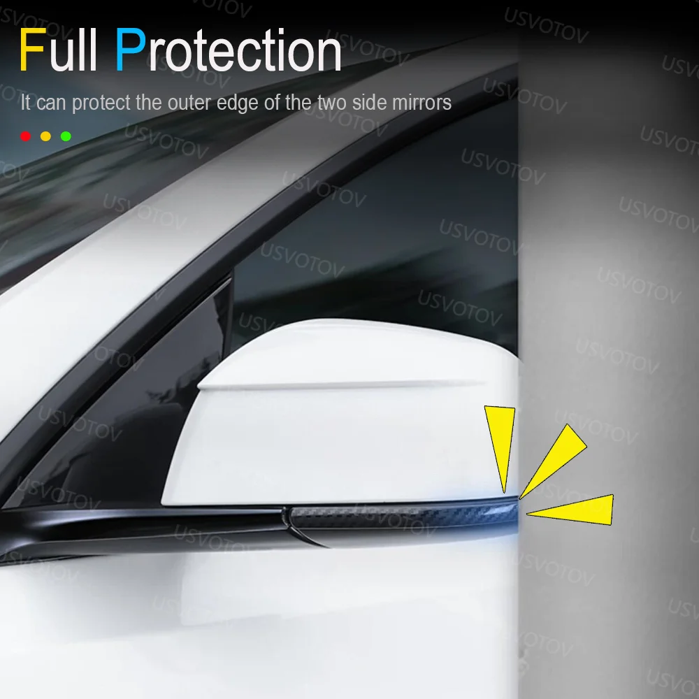 Cubierta Decorativa para Espejo Retrovisor USVOTOV para Tesla Model 3 Y YL Accesorios 2026-2021, Protector de Parachoques Anticolisión