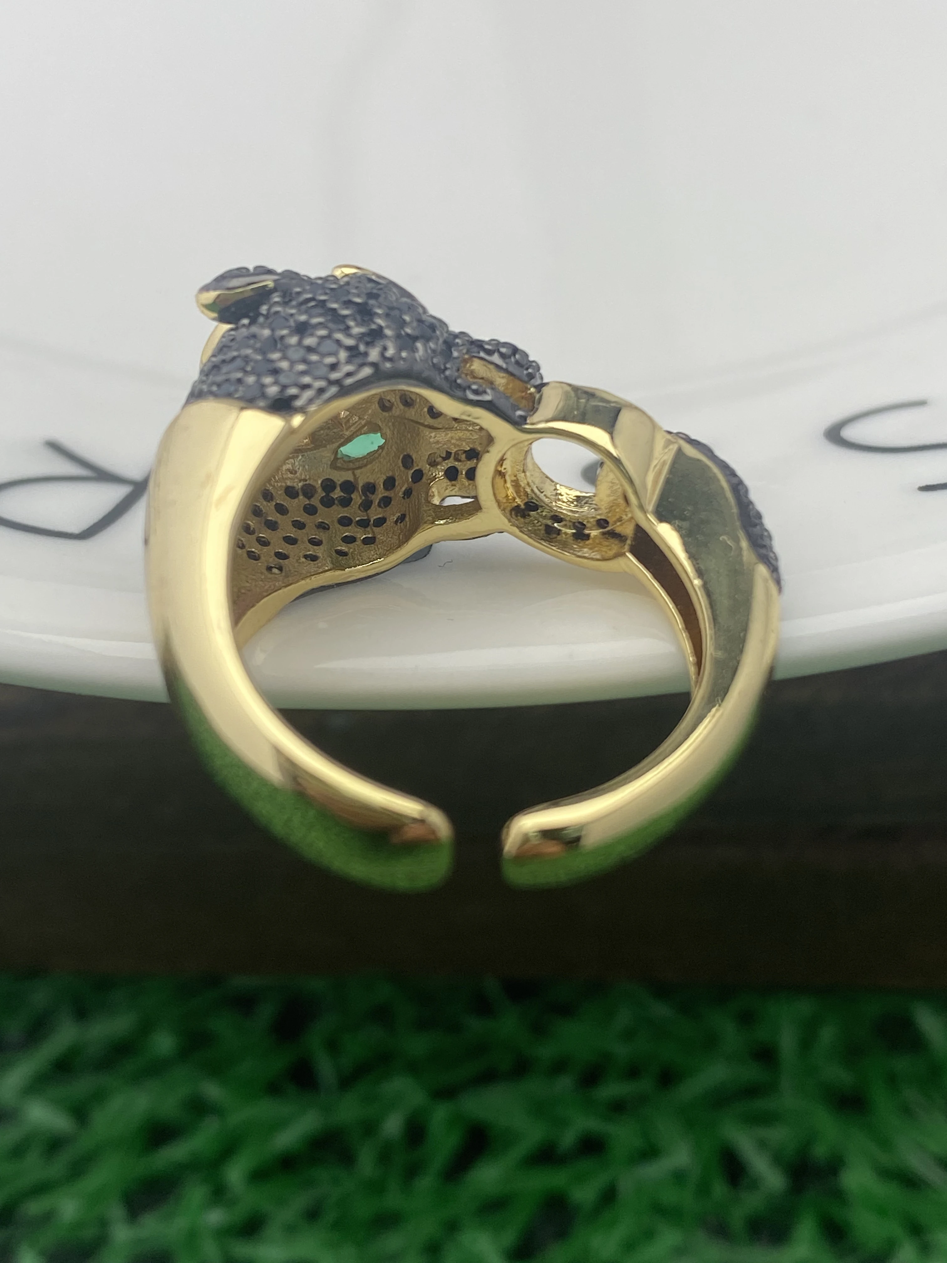High Quality Luxury Unique Panther Leopard Head Rings Man Women Fashion Jewelry