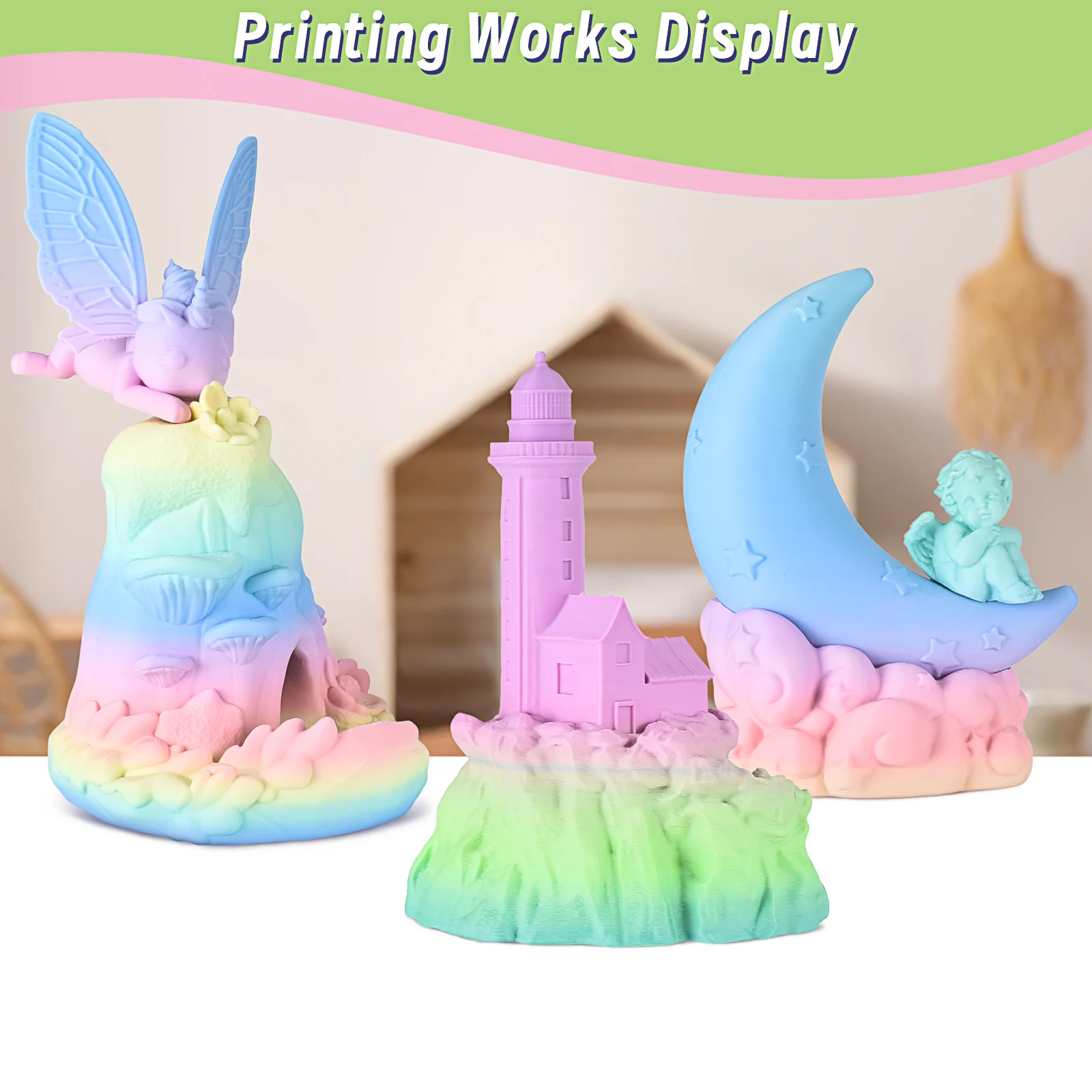 ERYONE جديد وصول ماتي قوس قزح PLA 1 كجم 1.75 مللي متر ± 0.03 مللي متر خيوط عالية الجودة للطباعة FDM ثلاثية الأبعاد بكرة مثالية شحن سريع #5