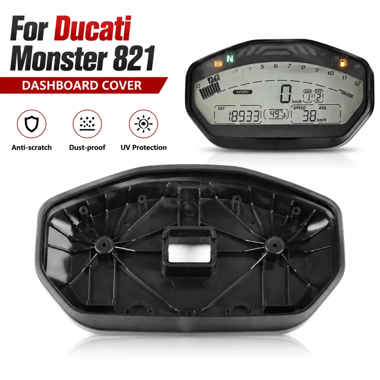 Trail Tech Vapor Accessories - Dashboard Cover ABS Plastic Motorcycle Speedometer
