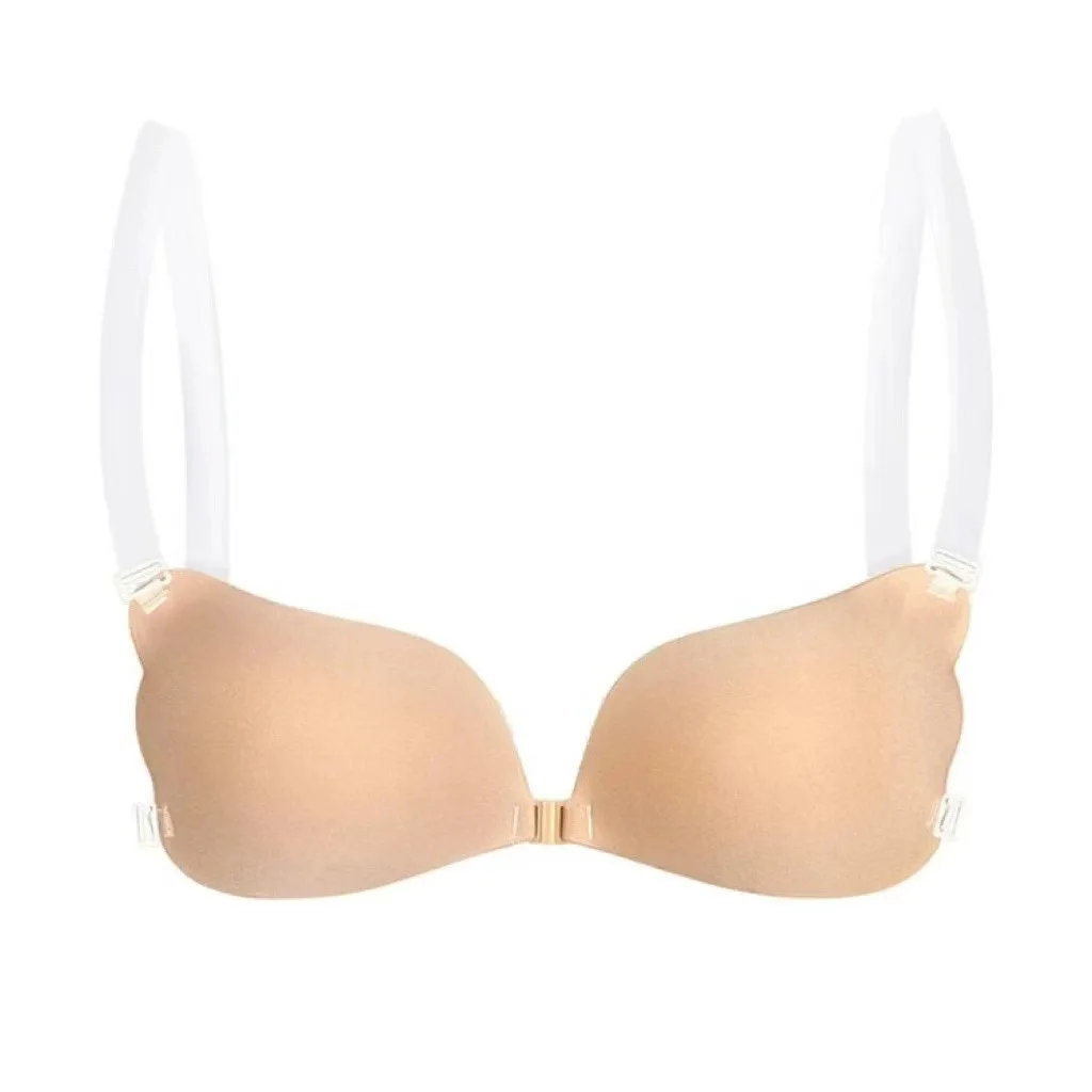 Reggiseni push up sexy in silicone da donna cinturino invisibile senza schienale bralette solido reggiseni senza cuciture da donna reggiseno rimovibile autoadesivo