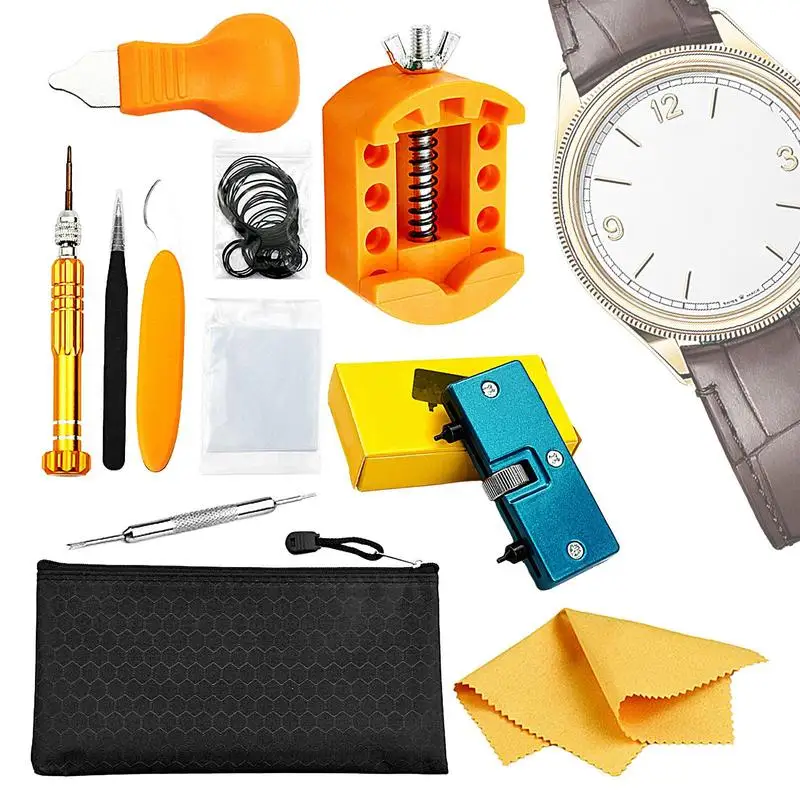 Watch Battery Kit 11pcs Professional Spring Bar Tool Set Watch Repair Screwdriver Strap Replacement Tool Case Opener Watch Back