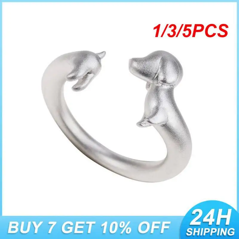 1/3/5PCS Complex Multi-function Ring Unique Design Cute Fashion Dachshund Ring Fashion Accessories Bestseller Elegant