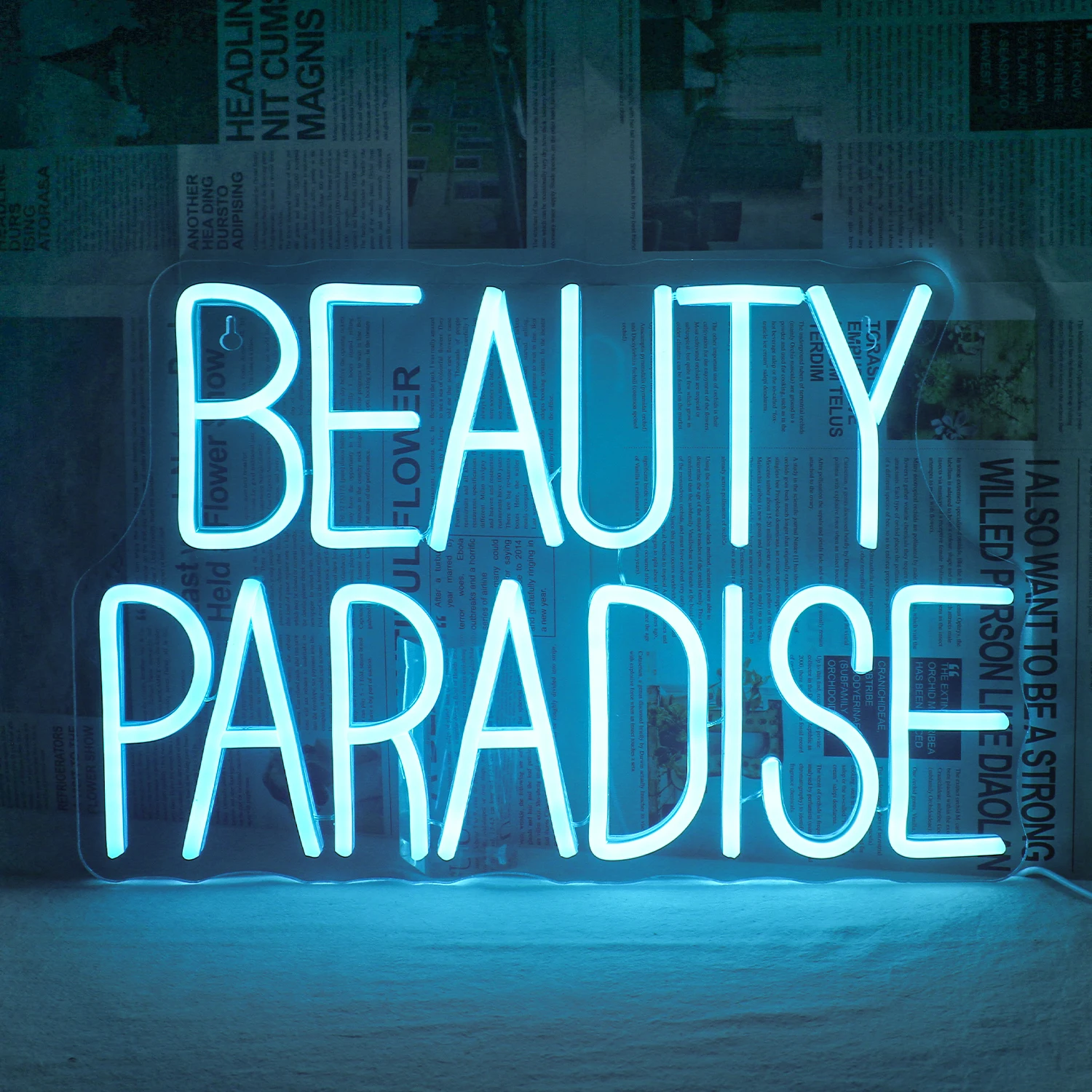 

Неоновые знаки Beauty Paradise, подвесные светильники для дома, гостиной, бара, красивые приглушаемые настенные украшения, лампа с питанием от USB