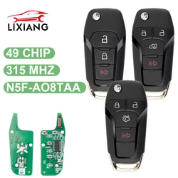 LIXIANG N5F-A08TAA ID49 Chip 315Mhz Car Remote Key For Ford Escort Fusion F150/F250 2013-2016 Transit Connect 2019+Auto Flip Fob