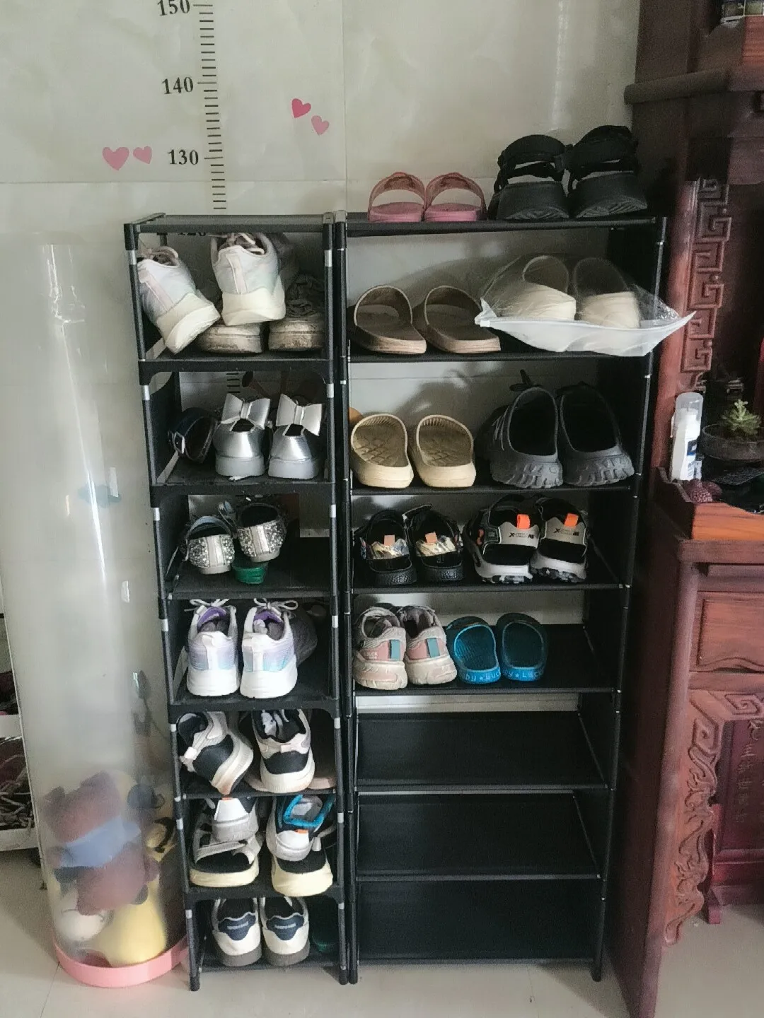 

Space Saving Shoe Organizer: 4/5/6/7/8 Tier Non-Woven Fabric Storage Cabinet, Easy Assembly Portable Rack for Home Entryway