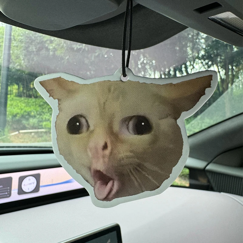 Cat Coughing and Vomiting Are Very Interesting Expressions. Hilton (Hotel Scent) Car Air Freshener |   Rearview Mirror Hanger & Dual-Purpose Air Vent Clip |   Natural Material Aromatherapy Tablets |   Long-Lasting Fragrance for 90 Days |   Alcohol-Free |   Not Afraid of the Sun Exposure |   Designed Specifically for Odor Removal in Cars, Closets, and Bathrooms. |   Cartoon Animation Graphics |   Unisex |   Luxury-Grade Fragrance |   Five