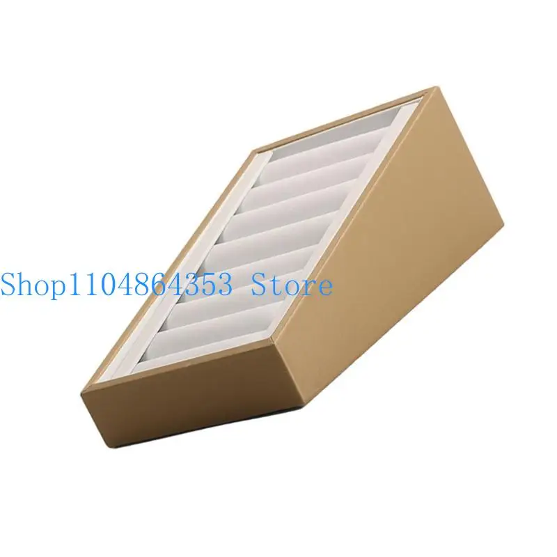 

652F Trapezoidal Jewelry Tray PU Leather with 7 Slots for Home or Store Organizing Rings Earrings Studs and Bracelets