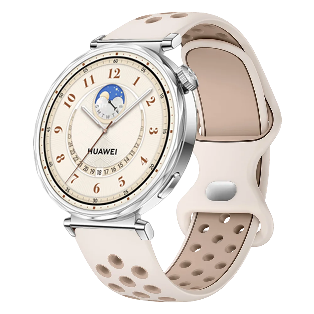 Ремешок 18 мм для Huawei Watch 5 GT5 Pro 42 мм GT5/4 41 мм Спортивный дышащий 8-образный ремешок с пряжкой для Huawei GT5 Pro/GT5 Ремешок 18 мм