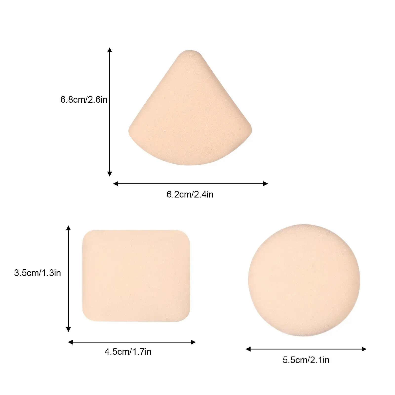 1 Uds esponja triangular para polvos sueltos líquido cosmético suave esponja para polvos de felpa base de maquillaje Puff herramienta de maquillaje