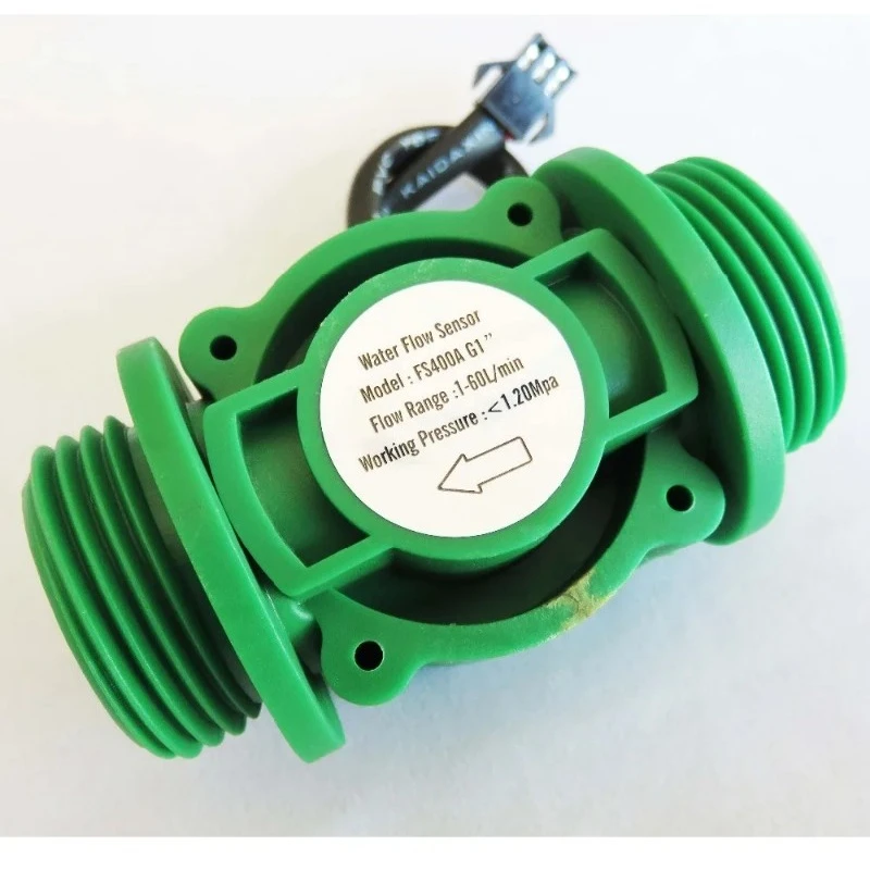 FS400A DN25 1 Inch Water Flow Sensor Pulse Flowmeter 1-60L/min Liquid Flow Measuring Switch Meter with Wire