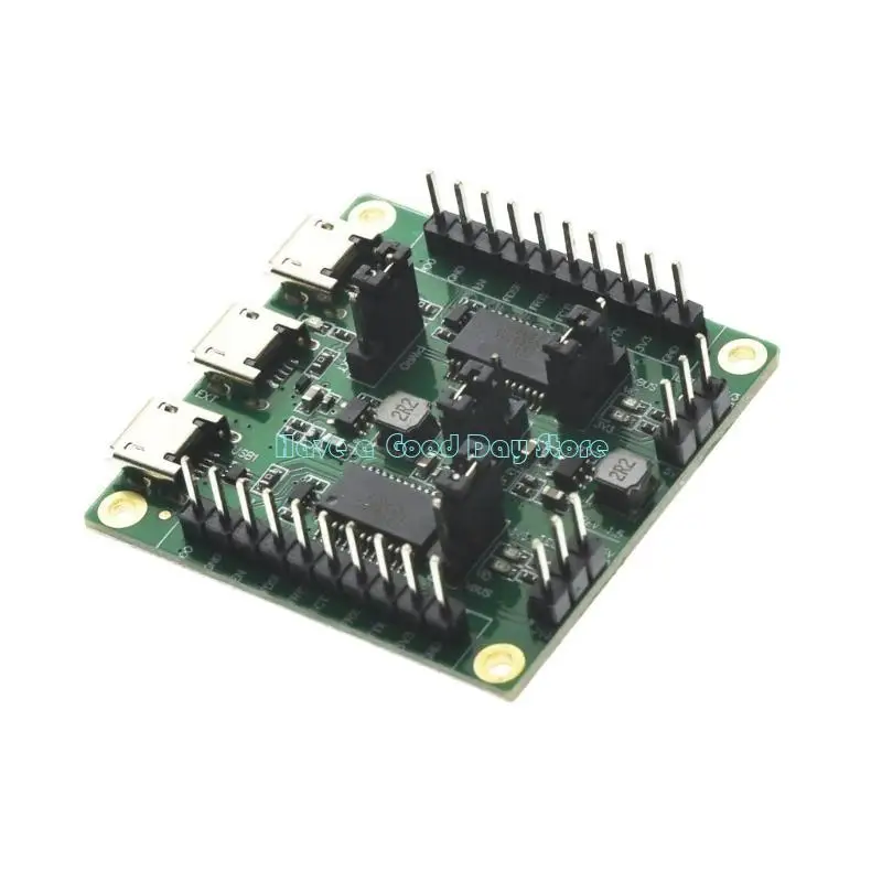 462D Production Testing Board for Double Serial Port Featuring USB Power LED and AntiMisconnection Design