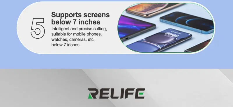 RELIFE GF-4 Druckresistenter HD-Hydrogelfilm mit Aufladecode, der den Telefonbildschirm für Filmschneidemaschinen schützt – Detail 5