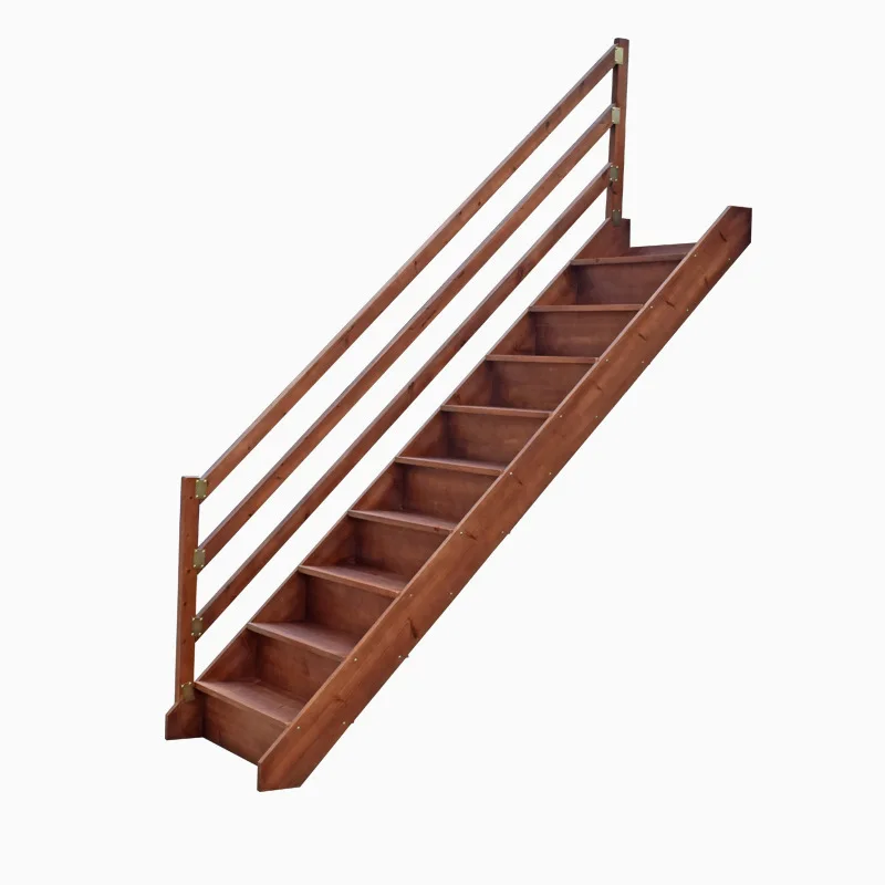 Duplex step widened loft wooden interior wooden ladder simple staircase Custom height