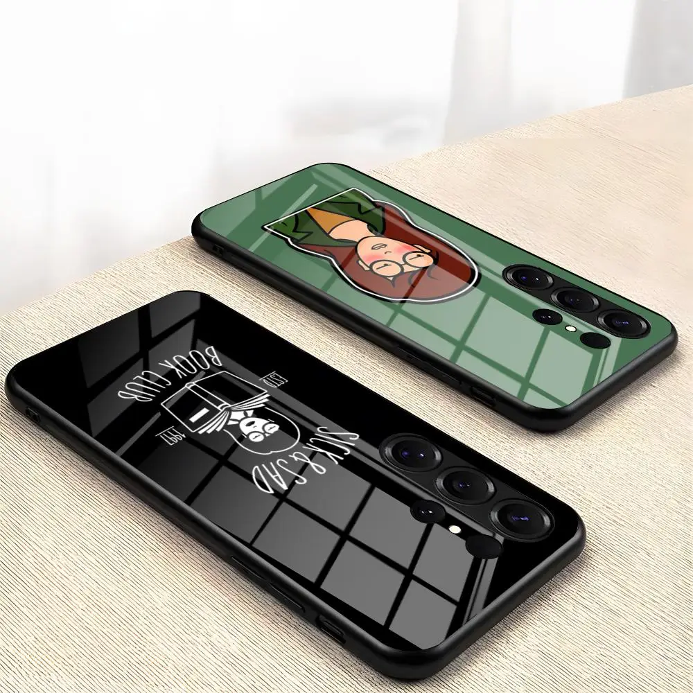 D-Daria Phone Case For Samsung S26 S25 S24 FE S23 S22 S21 Plus S20 Ultra Note20Ultra Black Glass Cover