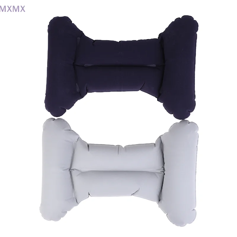 Almohada inflable de PVC flocado para viaje, almohada de cintura de enfermería portátil, almohada de soporte Lumbar para el cuerpo y la espalda para avión, viaje de vuelo largo