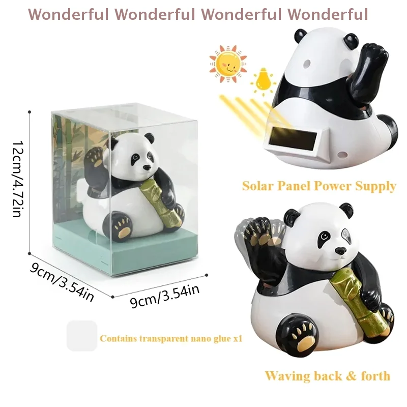 

Panda Shaking Arm Solar Energy Car Decoration Head Doll Auto Accessory Dashboard Ornament Car Styling