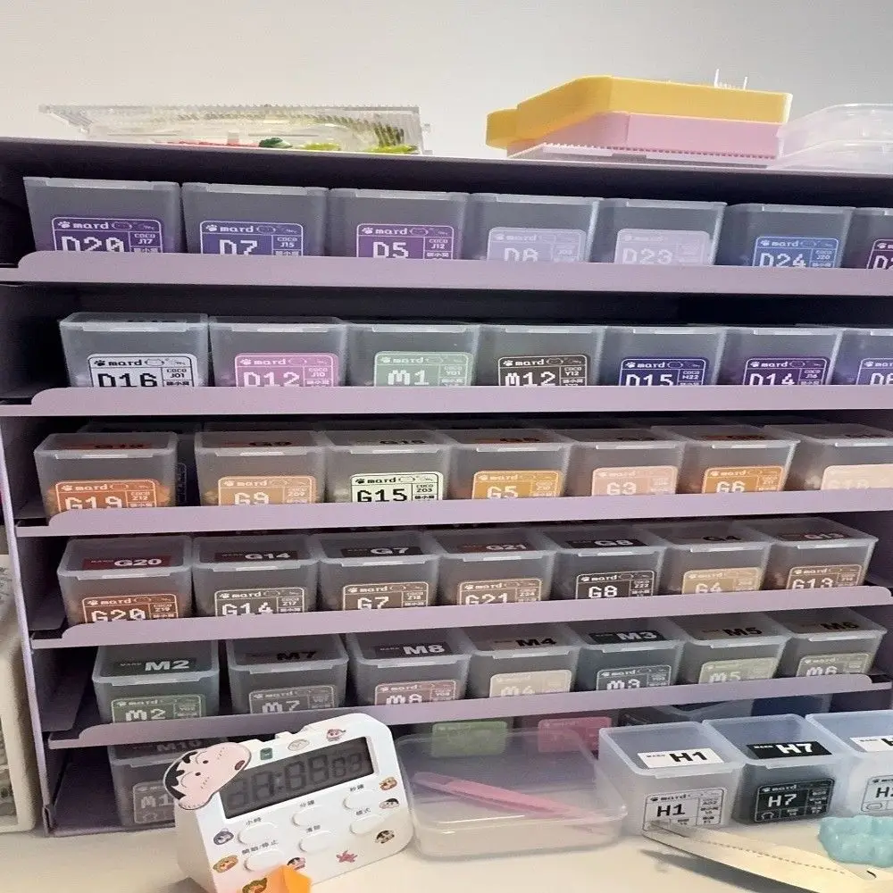 Components Square Beads Storage Box Dustproof Transparent Parts Container Multi-Purpose Portable Small Bead Containers Storage