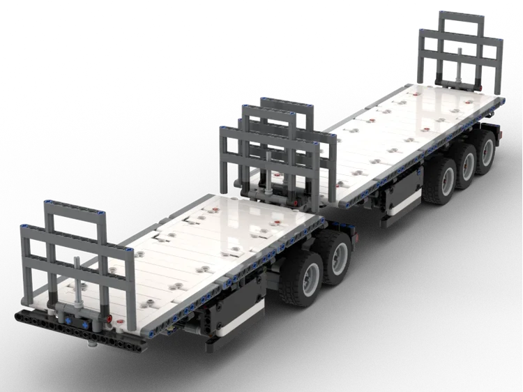 MOC-88854TransportB-DoubleTrailer 접합 및 조립 빌딩 블록, 빌딩 블록 부품, 생일 장난감, 어린이 선물, 1285