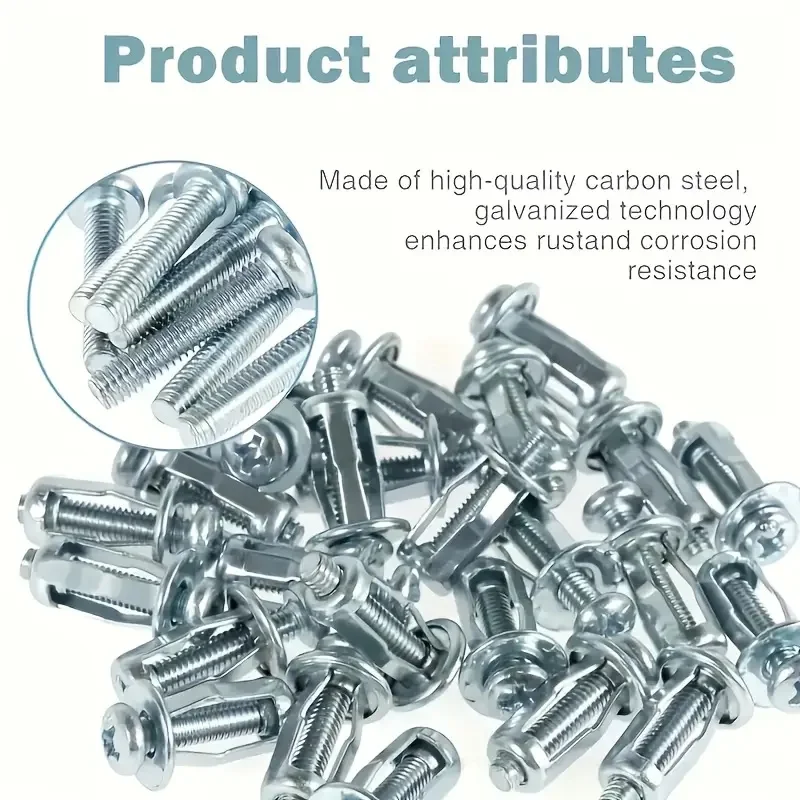 

40pcs Jack Nuts Screw Petal Screw Anchors Petal Expansion Plugs for Curtain Expansion Clamp Petal Rivet Lock Jack Nut Bolt