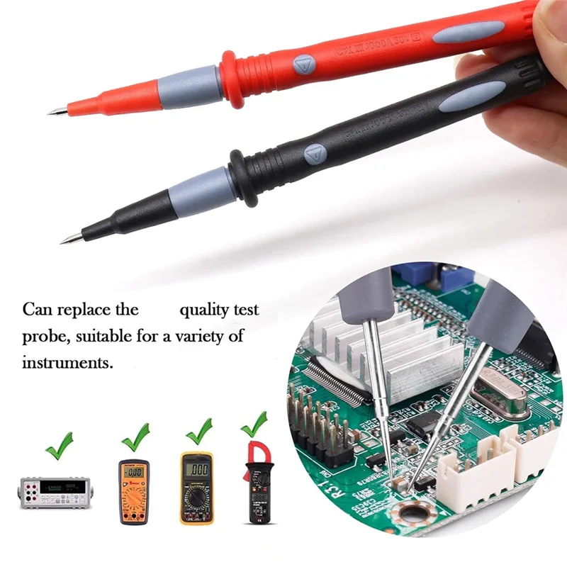 

AA01-22PCS Комплект тестовых проводов для мультиметра, тестовые провода для заднего зонда, щупы для мультиметра, тестовые провода с зажимами типа «крокодил», зонды