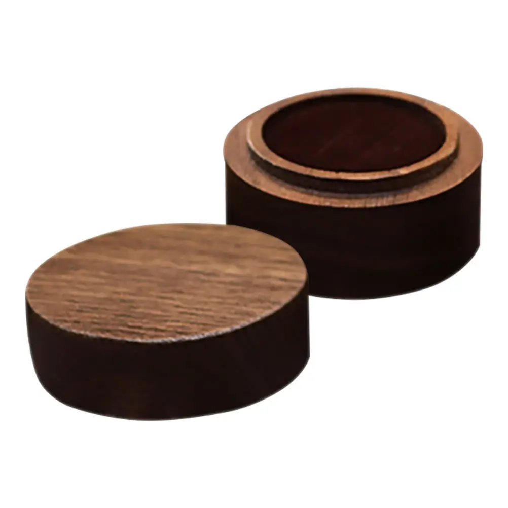 

Элегантная шкатулка для колец из орехового дерева с двумя отделениями для хранения колец, подарочный футляр для ювелирных украшений на помолвку, свадьбу, предложение руки и сердца для мужчин и женщин