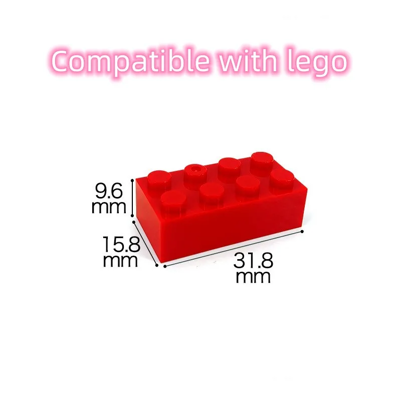 Bulk Building Blocks Bricks In Bulk 100g 42pcs 4*2dots 16 Colors Compatible lego Children's toys DIY Christmas Gift Unisex