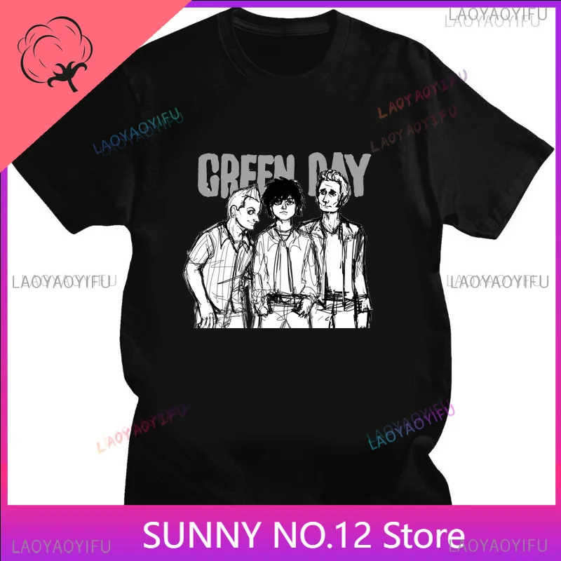 G reen Day  American Idiot Albuum Cover T-shirts Men Women Oversized 100% cotton Novelty Funny Streetwear Summer Comfortable Tee