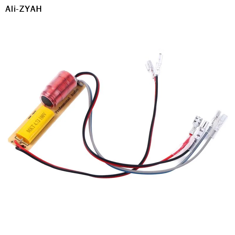 HiFi 80W 2-Way Crossover With Cable High Low Two-Way Frequency Division For Car Audio System Modification Support 4-8Ω Impedance