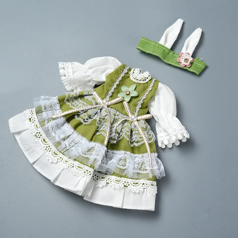 1/6 Bjd Poppen Kleding Anime Kawaii Reborn Pop Rok Hoofdtooi Verjaardagscadeau Poppen Accessoires