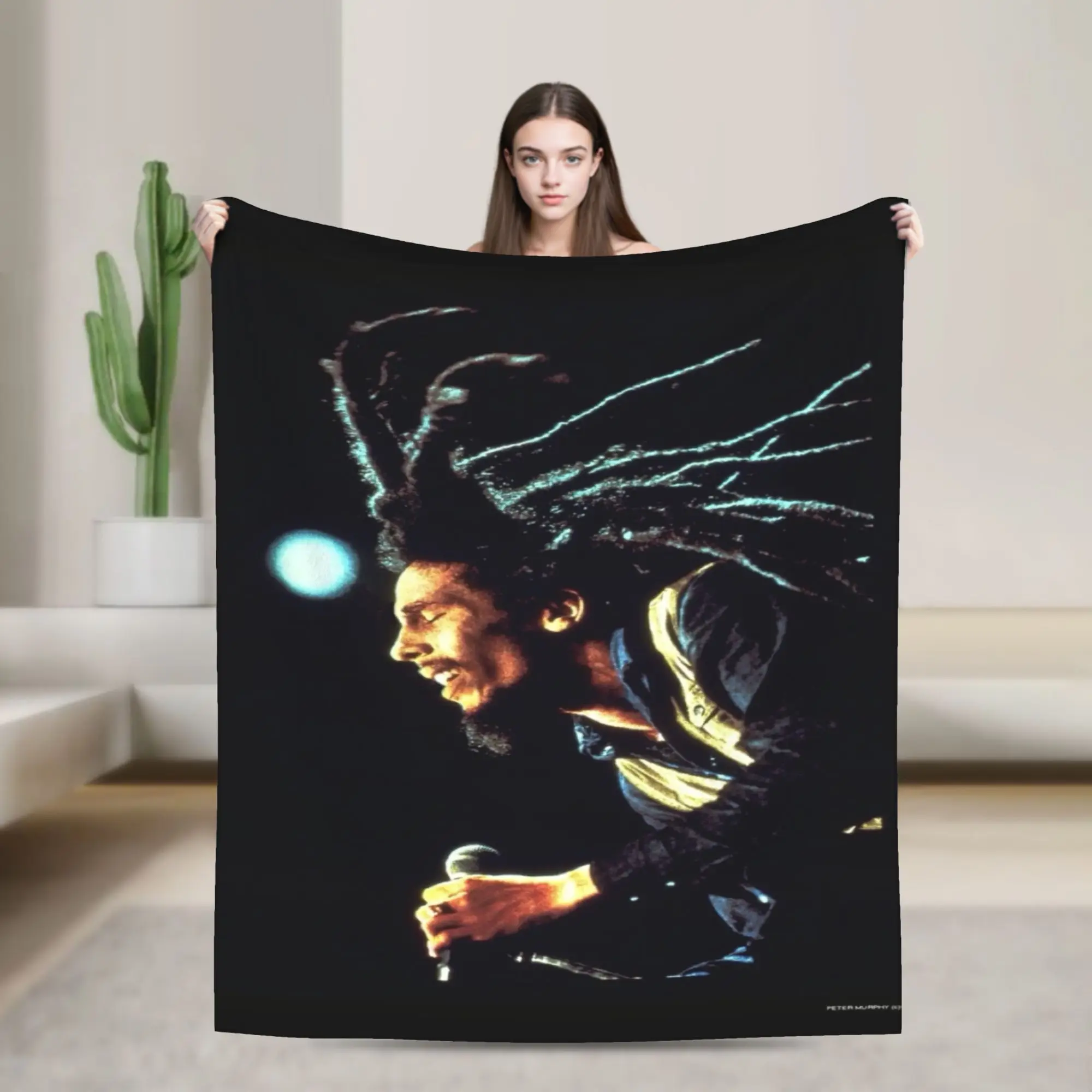 B-Bob M-Marley Singer Blanket Kids Adults  Flannel Throw Blanket For Sofa Home Soft Comfy DIY Quality Bedspread Gift Idea