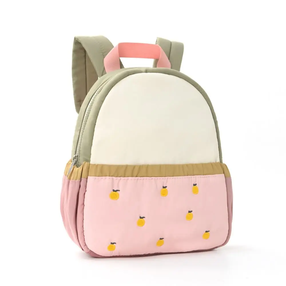 

Polyester Embroidery Shoulders Bag Large Capacity Washable Versatile Backpack Multicolor School Student Backpack Kids Children