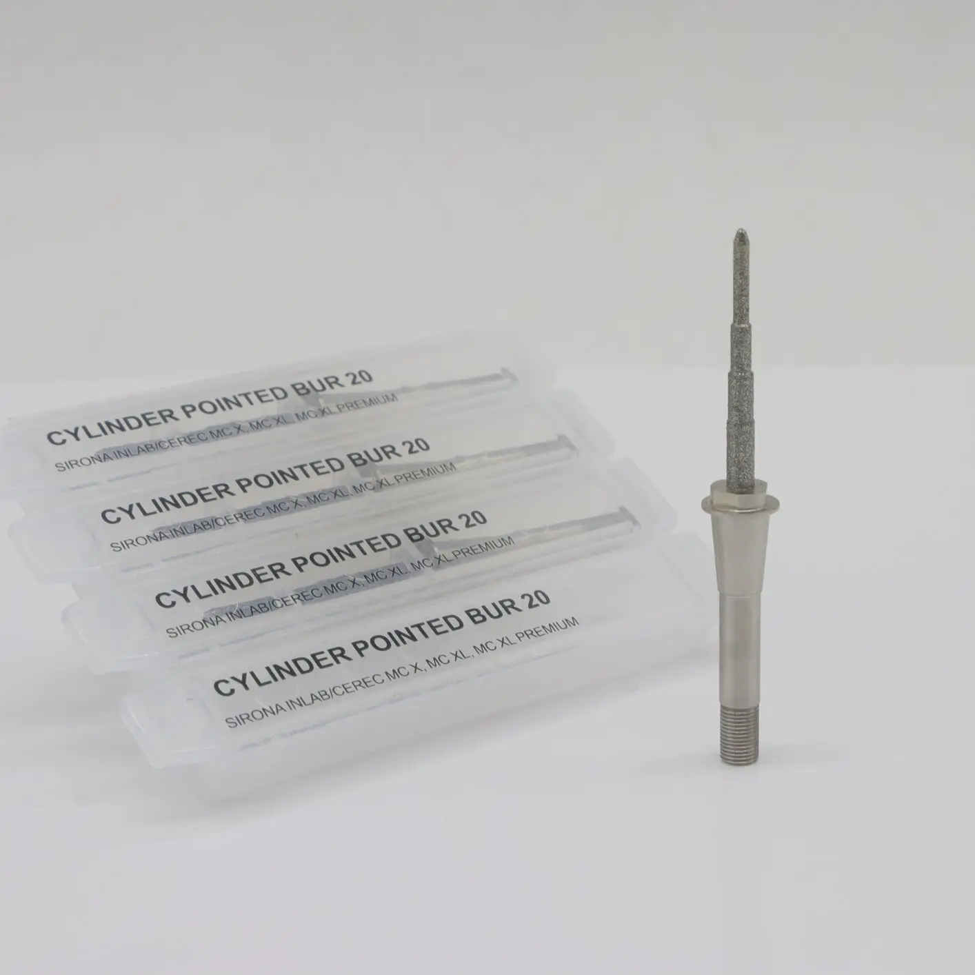 Vsmile Sirona Cerec MC XL Step 12 12S Cylinder Pointed Milling Burs For Glass Ceramics Grinding