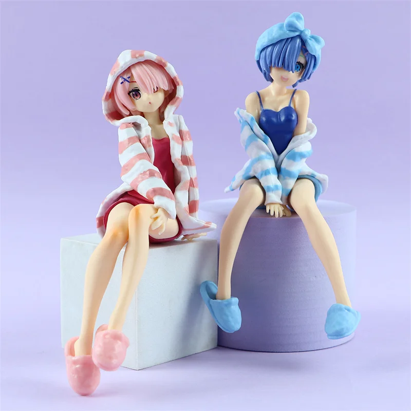 14cm Anime Re: Life In A Different World From Zero Rem Sit On Chairs Action Figures Collection PVC Model Kids Toy Birthday Gift view 3