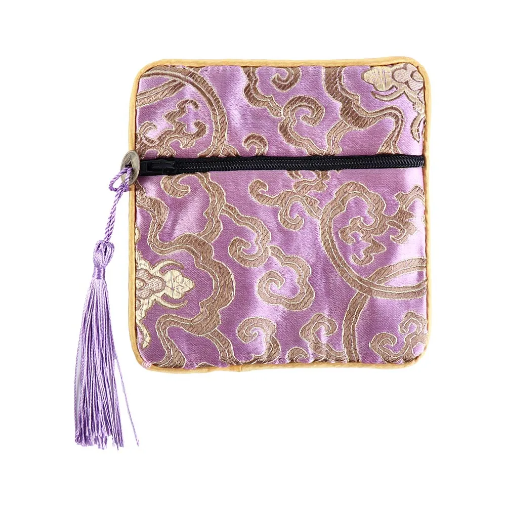 

Упаковка Фестивальная сумка-лодка-дракон Сумка на молнии Шелковый органайзер для ювелирных изделий Парчовый мешочек Сумка для хранения ювелирных изделий Кошелек для монет в китайском стиле