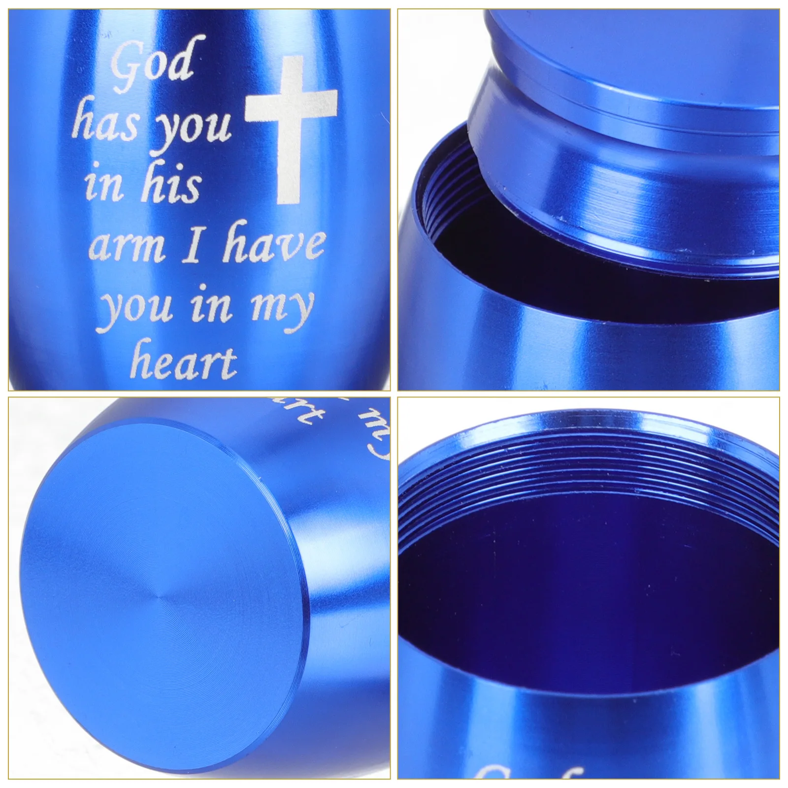 

Sturdy Urn Hard Metal Structure Rust Resistant Keepsake Burial Jar Pets Cat Dog Adult Human Mini Container Memory Storage Urn