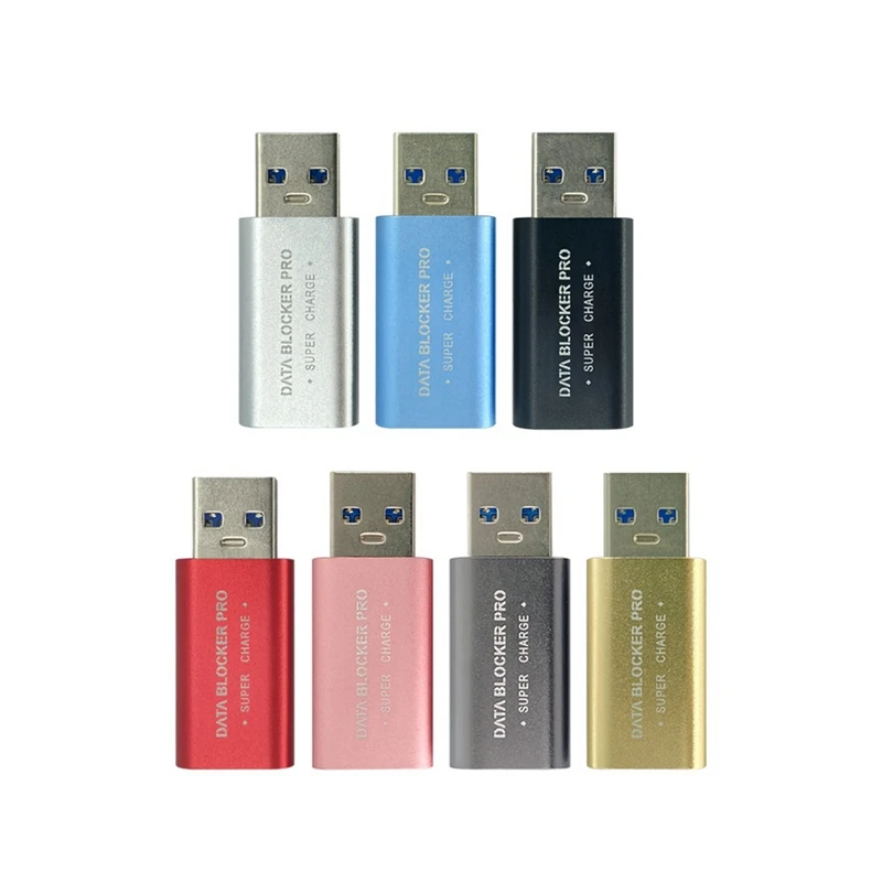 7PCS USB Data Blocker,USB3.0 Data Sync Blocker Only For Quick Charge, Protect Against Juice Jacking, Refuse Hacking